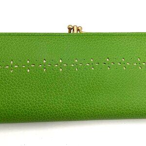 Green Leatherette Clutch Bag